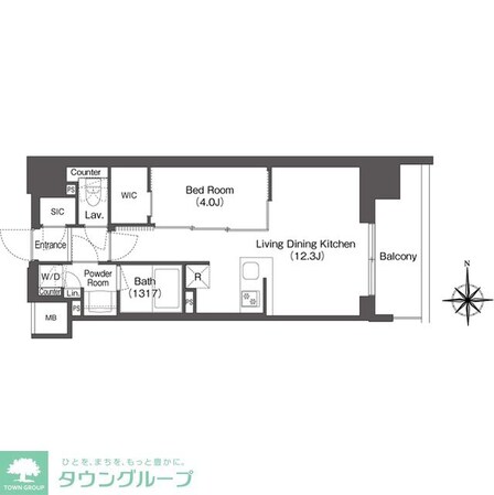 コンフォリア東新宿の物件間取画像